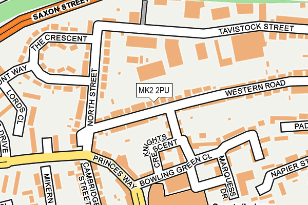 MK2 2PU map - OS OpenMap – Local (Ordnance Survey)
