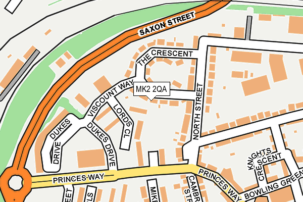 MK2 2QA map - OS OpenMap – Local (Ordnance Survey)