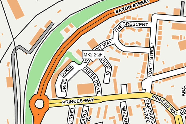 MK2 2QF map - OS OpenMap – Local (Ordnance Survey)