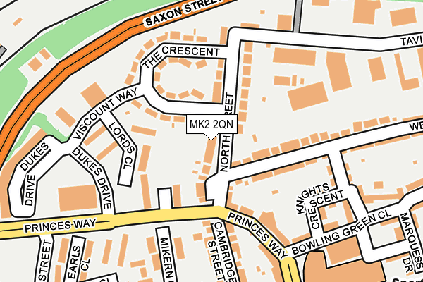 MK2 2QN map - OS OpenMap – Local (Ordnance Survey)