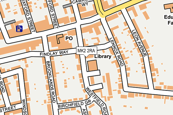 MK2 2RA map - OS OpenMap – Local (Ordnance Survey)