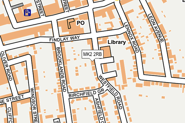 MK2 2RB map - OS OpenMap – Local (Ordnance Survey)