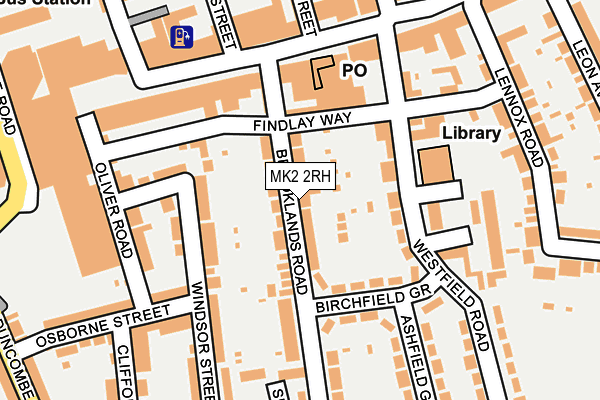 MK2 2RH map - OS OpenMap – Local (Ordnance Survey)