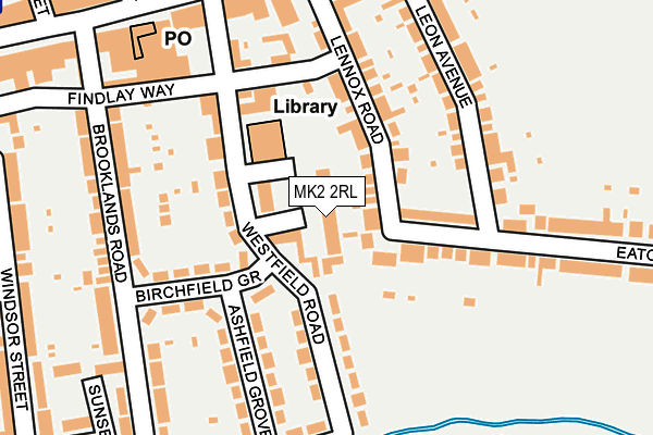 MK2 2RL map - OS OpenMap – Local (Ordnance Survey)