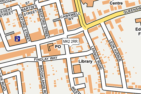 MK2 2RR map - OS OpenMap – Local (Ordnance Survey)