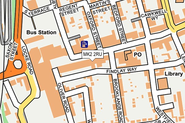 MK2 2RU map - OS OpenMap – Local (Ordnance Survey)