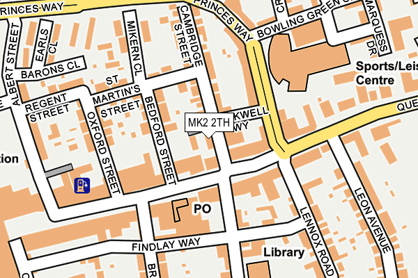 MK2 2TH map - OS OpenMap – Local (Ordnance Survey)