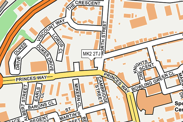 MK2 2TJ map - OS OpenMap – Local (Ordnance Survey)