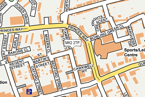 MK2 2TP map - OS OpenMap – Local (Ordnance Survey)