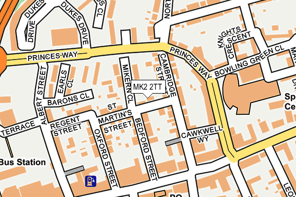 MK2 2TT map - OS OpenMap – Local (Ordnance Survey)
