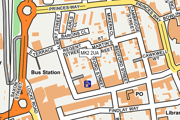 MK2 2UA map - OS OpenMap – Local (Ordnance Survey)