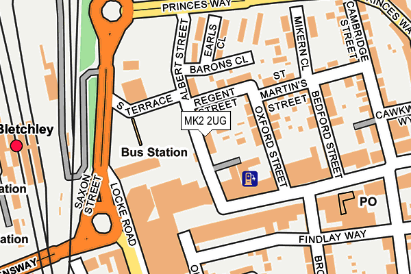 MK2 2UG map - OS OpenMap – Local (Ordnance Survey)