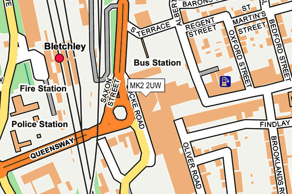 MK2 2UW map - OS OpenMap – Local (Ordnance Survey)