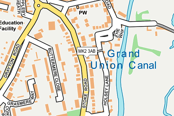 MK2 3AB map - OS OpenMap – Local (Ordnance Survey)