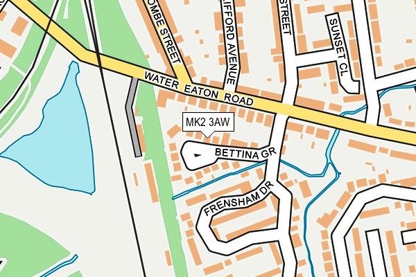 MK2 3AW map - OS OpenMap – Local (Ordnance Survey)