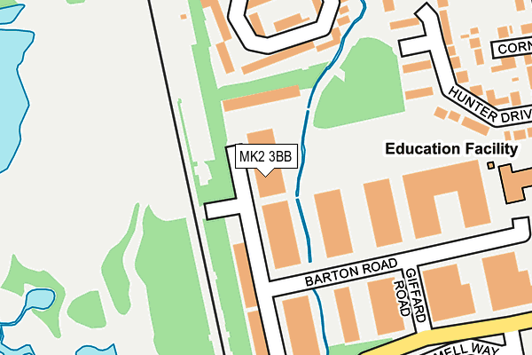 MK2 3BB map - OS OpenMap – Local (Ordnance Survey)