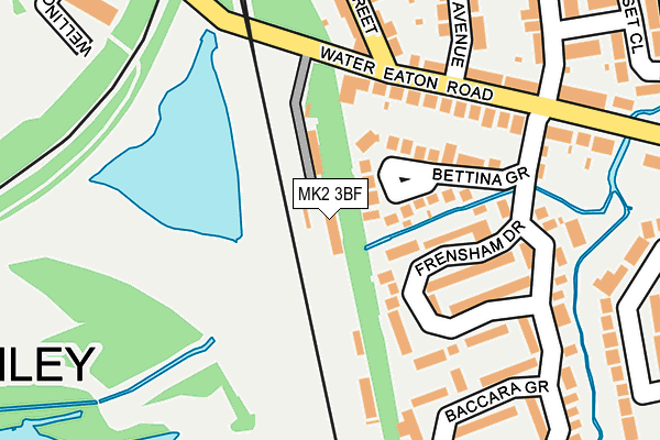 MK2 3BF map - OS OpenMap – Local (Ordnance Survey)