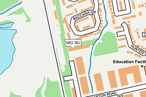 MK2 3BJ map - OS OpenMap – Local (Ordnance Survey)