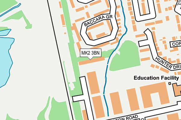MK2 3BN map - OS OpenMap – Local (Ordnance Survey)