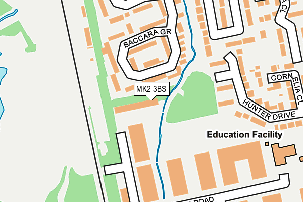 MK2 3BS map - OS OpenMap – Local (Ordnance Survey)