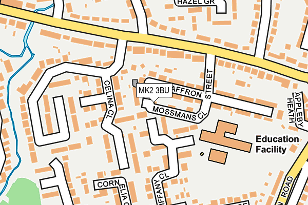 MK2 3BU map - OS OpenMap – Local (Ordnance Survey)