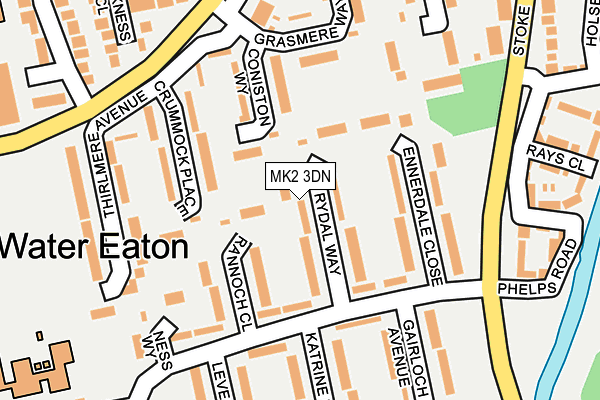 MK2 3DN map - OS OpenMap – Local (Ordnance Survey)