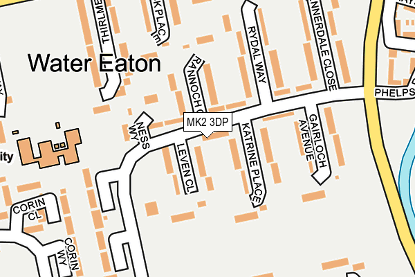 MK2 3DP map - OS OpenMap – Local (Ordnance Survey)