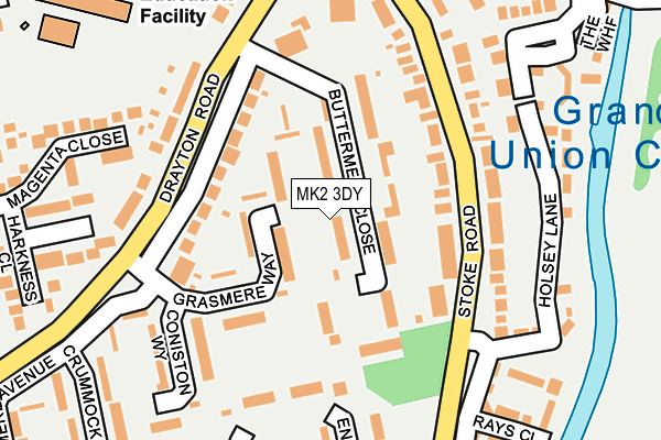 MK2 3DY map - OS OpenMap – Local (Ordnance Survey)