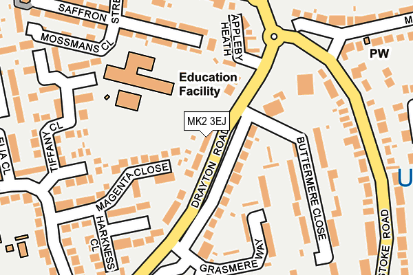 MK2 3EJ map - OS OpenMap – Local (Ordnance Survey)