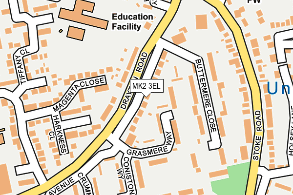 MK2 3EL map - OS OpenMap – Local (Ordnance Survey)