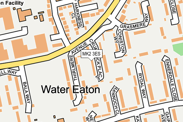 MK2 3ES map - OS OpenMap – Local (Ordnance Survey)