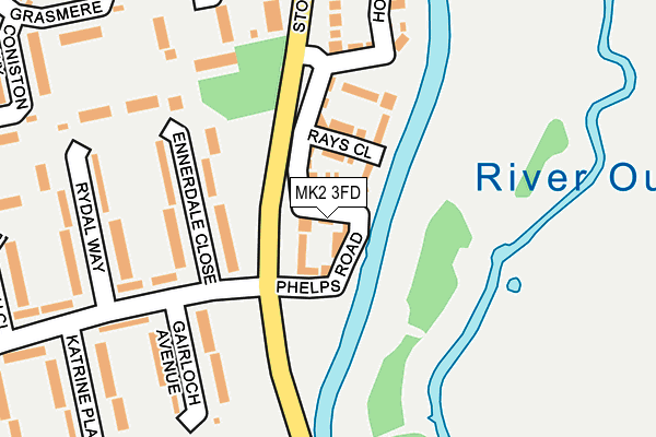 MK2 3FD map - OS OpenMap – Local (Ordnance Survey)