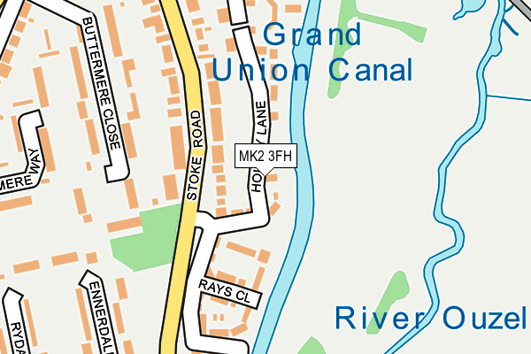 MK2 3FH map - OS OpenMap – Local (Ordnance Survey)