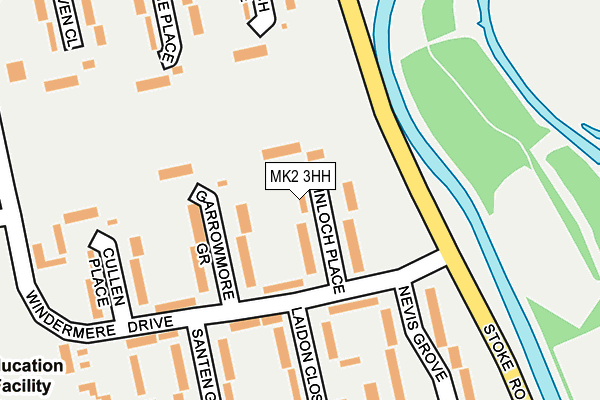 MK2 3HH map - OS OpenMap – Local (Ordnance Survey)