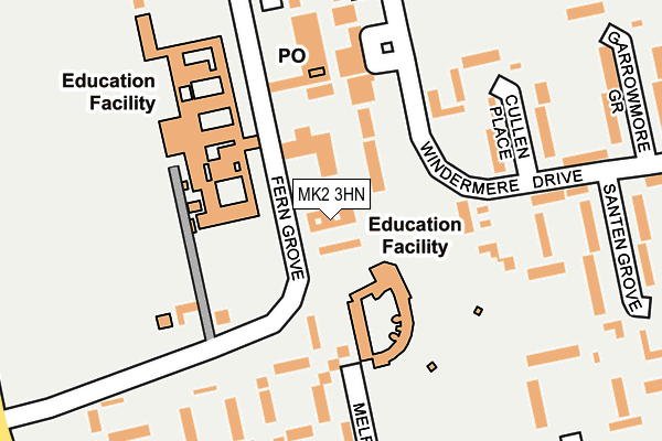 MK2 3HN map - OS OpenMap – Local (Ordnance Survey)