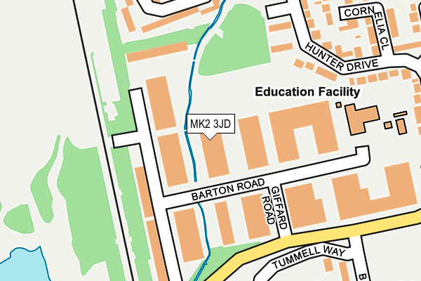 MK2 3JD map - OS OpenMap – Local (Ordnance Survey)