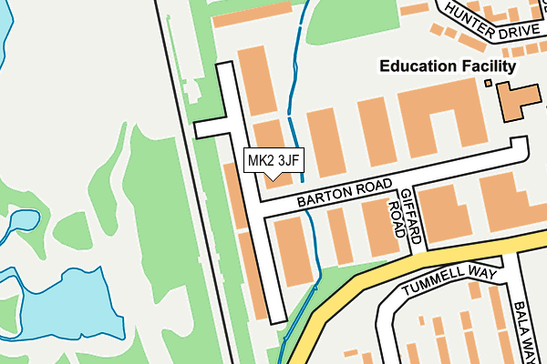 MK2 3JF map - OS OpenMap – Local (Ordnance Survey)