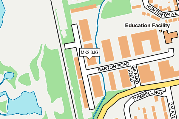 MK2 3JG map - OS OpenMap – Local (Ordnance Survey)