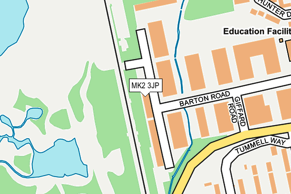 MK2 3JP map - OS OpenMap – Local (Ordnance Survey)