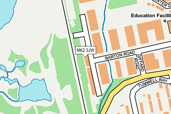 MK2 3JW map - OS OpenMap – Local (Ordnance Survey)