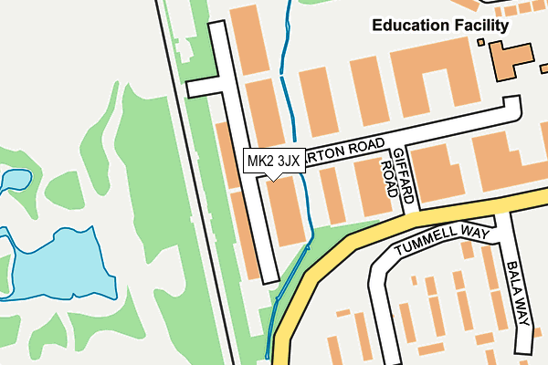 MK2 3JX map - OS OpenMap – Local (Ordnance Survey)
