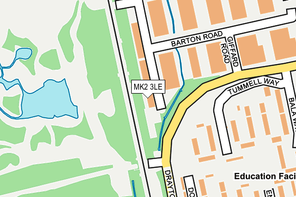 MK2 3LE map - OS OpenMap – Local (Ordnance Survey)