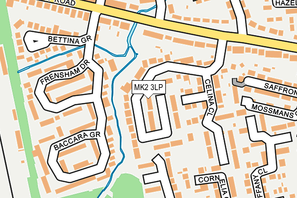 MK2 3LP map - OS OpenMap – Local (Ordnance Survey)