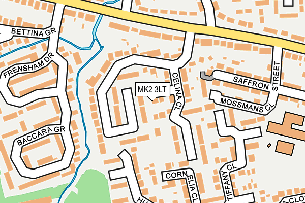 MK2 3LT map - OS OpenMap – Local (Ordnance Survey)