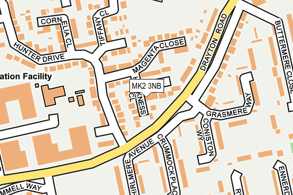 MK2 3NB map - OS OpenMap – Local (Ordnance Survey)