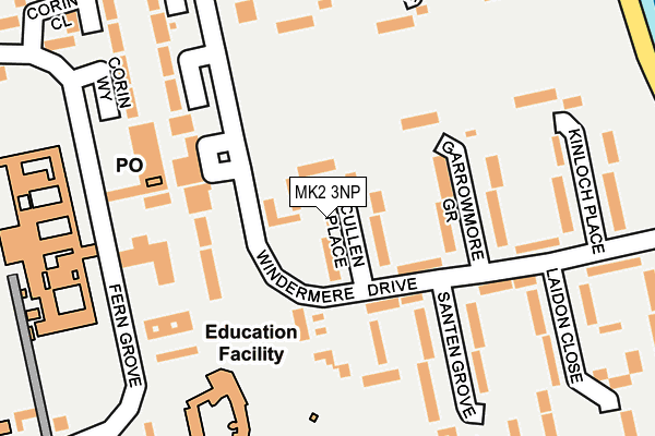 MK2 3NP map - OS OpenMap – Local (Ordnance Survey)