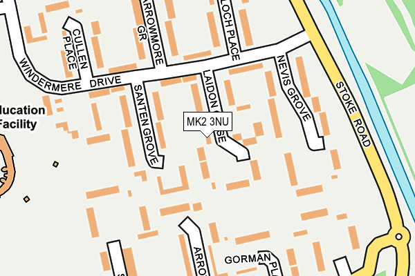 MK2 3NU map - OS OpenMap – Local (Ordnance Survey)