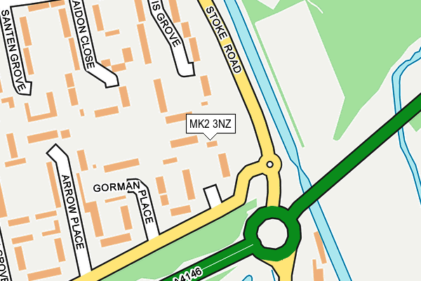 MK2 3NZ map - OS OpenMap – Local (Ordnance Survey)