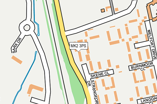 MK2 3PS map - OS OpenMap – Local (Ordnance Survey)