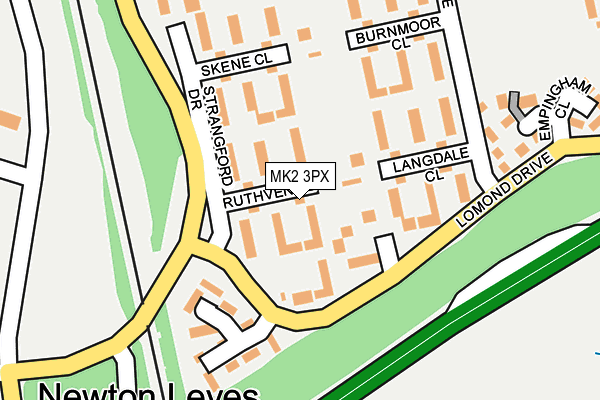 MK2 3PX map - OS OpenMap – Local (Ordnance Survey)